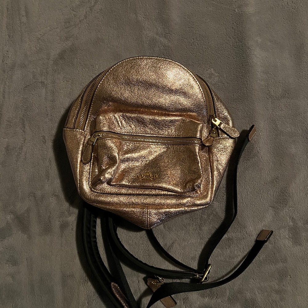 NWT Coach backpack, gold and black, sparkly